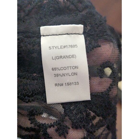 STACCATO Black Lace Duster Kimono Large L Gothic Romantic Whimsigoth Cardigan - Picture 6 of 9